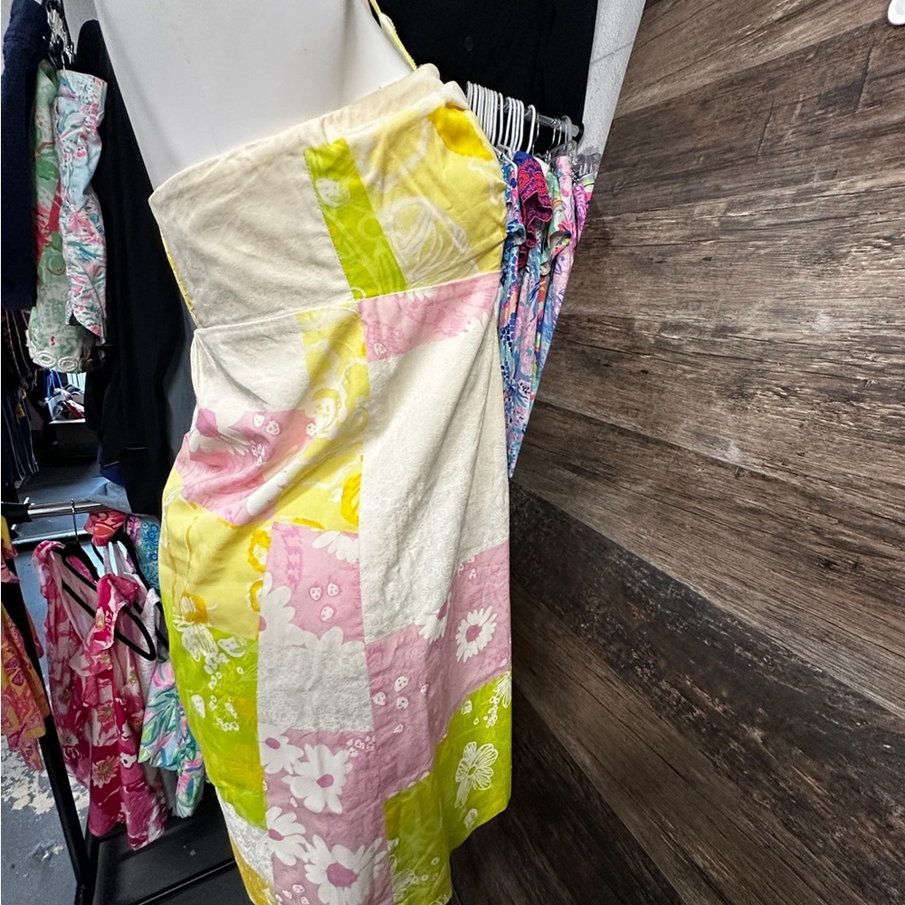 Lilly Pulitzer Multicolor Patchwork Halter Neck S… - image 4